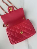 chanel as4385 mini flap bag pearly lambskin imitation pearls gold tone metal red 07 luxibags.ru .jpg