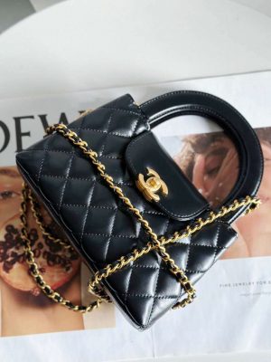 chanel as4416 mini shopping bag shiny aged calfskin gold tone metal black 009 luxibags.ru .jpg