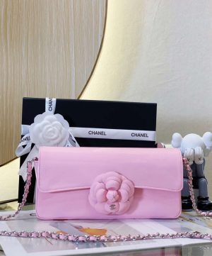 chanel as4498 clutch flap bag patent calfskin gold metal pink 002 1 luxibags.ru .jpg