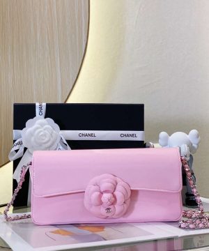 chanel as4498 clutch flap bag patent calfskin gold metal pink 003 1 luxibags.ru .jpg
