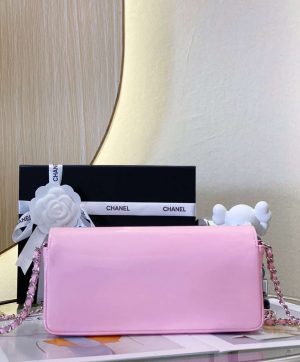 chanel as4498 clutch flap bag patent calfskin gold metal pink 004 1 luxibags.ru .jpg