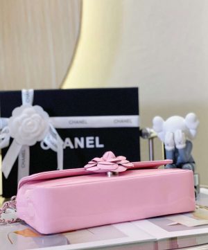 chanel as4498 clutch flap bag patent calfskin gold metal pink 005 1 luxibags.ru .jpg