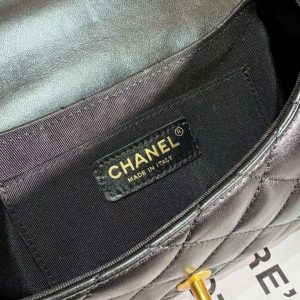 chanel as4569 large bag with top handle pearly lambskin gold tone metal black 008 luxibags.ru .jpg