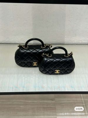 chanel as4569 large bag with top handle pearly lambskin gold tone metal black 010 luxibags.ru .jpg