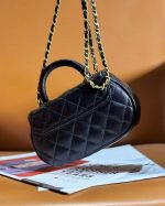 chanel as4573 small bag with top handle pearly lambskin gold tone metal black 003 luxibags.ru .jpg