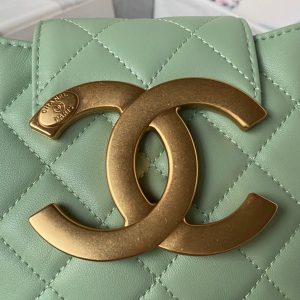 chanel as4609 small messenger bag lambskin green 003 luxibags.ru .jpg