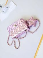 chanel as4646 mini flap bag star coin purse mirror calfskin metallic calfskin gold tone metal purple 007 luxibags.ru .jpg