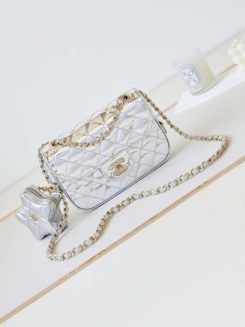 chanel as4646 mini flap bag star coin purse mirror calfskin metallic calfskin gold tone metal silver 001 luxibags.ru .jpg