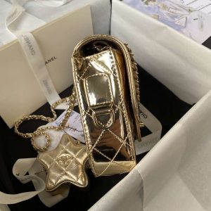 chanel as4647 mini flap bag star coin purse mirror calfskin metallic calfskin gold tone metal gold 006 luxibags.ru .jpg