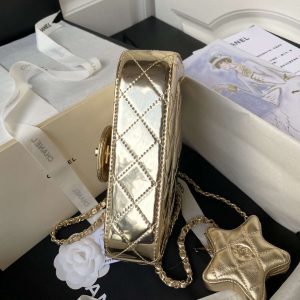 chanel as4647 mini flap bag star coin purse mirror calfskin metallic calfskin gold tone metal gold 007 luxibags.ru .jpg