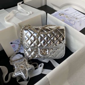 chanel as4647 mini flap bag star coin purse mirror calfskin metallic calfskin gold tone metal silver 001 luxibags.ru .jpg