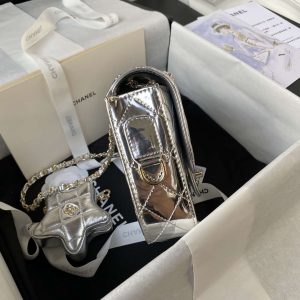 chanel as4647 mini flap bag star coin purse mirror calfskin metallic calfskin gold tone metal silver 005 luxibags.ru .jpg