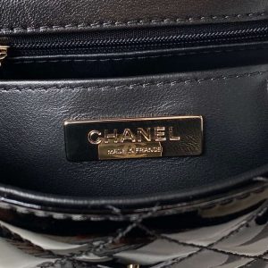 chanel as4648 flap bag star coin purse mirror calfskin metallic calfskin gold tone metal black 027 luxibags.ru .jpg