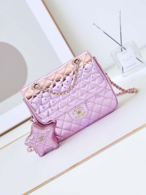 chanel as4649 backpack star coin purse metallic calfskin gold tone metal purple 001 luxibags.ru .jpg