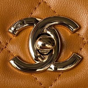 chanel as4654 trendy cc flap bag with top handle lambskin gold tone metal orange 002 luxibags.ru .jpg