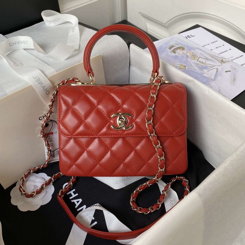 chanel as4654 trendy cc flap bag with top handle lambskin gold tone metal red 001 luxibags.ru .jpg