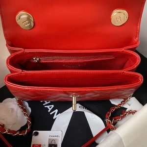 chanel as4654 trendy cc flap bag with top handle lambskin gold tone metal red 007 luxibags.ru .jpg