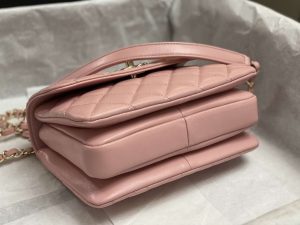 chanel as4654 trendy cc flap bag with top handle pink lambskin multicolor logo 004 luxibags.ru .jpg