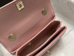 chanel as4654 trendy cc flap bag with top handle pink lambskin multicolor logo 007 luxibags.ru .jpg
