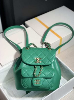 chanel backpack duma green lambskin cc as2908 gold 001 luxibags.ru .jpg