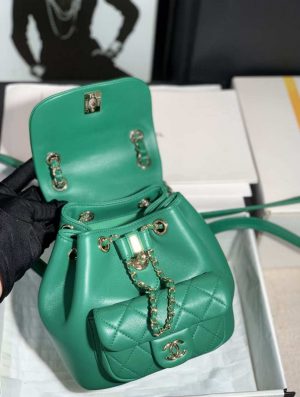 chanel backpack duma green lambskin cc as2908 gold 008 luxibags.ru .jpg