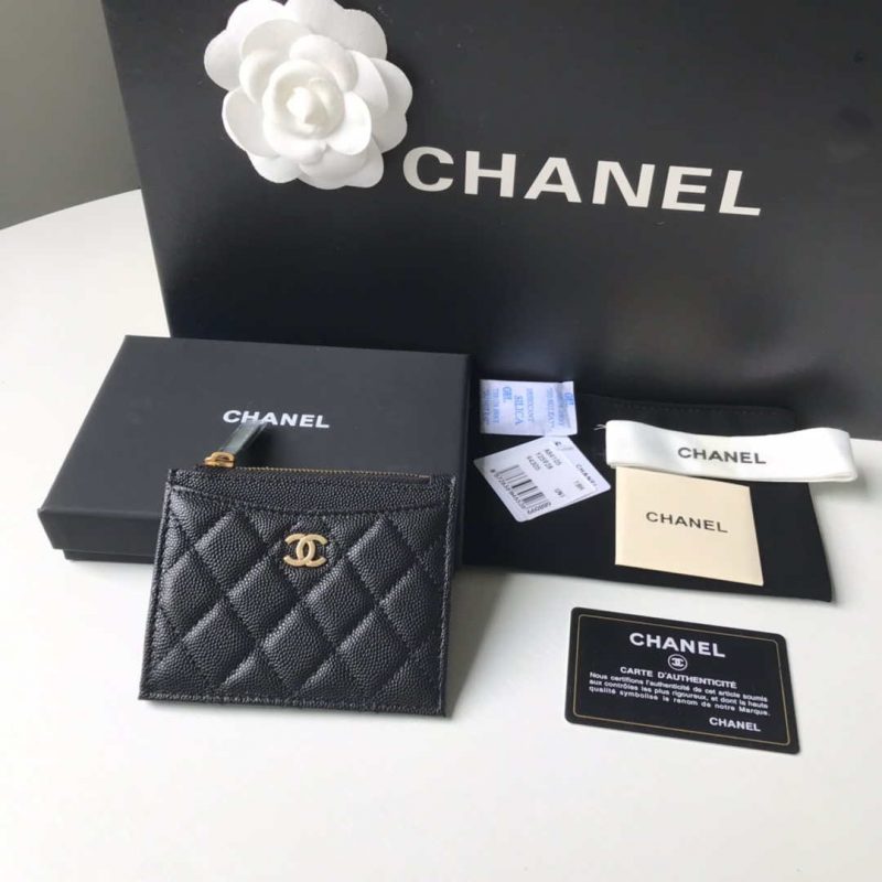 chanel classic card holder zipper grained shiny calfskin a31510 black gold 001 luxibags.ru .jpg