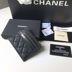 chanel classic card holder zipper grained shiny calfskin a31510 black gold 004 luxibags.ru .jpg