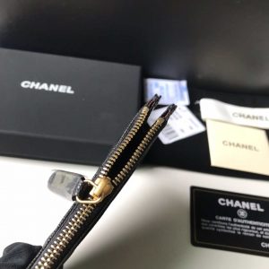 chanel classic card holder zipper grained shiny calfskin a31510 black gold 007 luxibags.ru .jpg