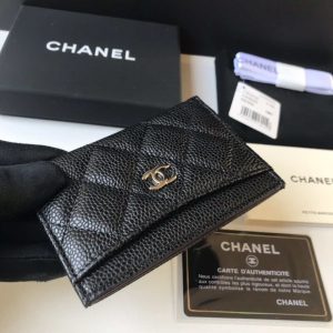 chanel classic card holder zipper grained shiny calfskin a31510 black silver 005 luxibags.ru .jpg