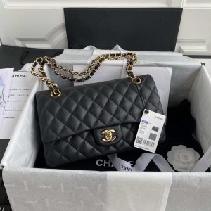 chanel flap classic bag grained shiny calfskin black a01112 gold seamless edge 001 luxibags.ru .jpg