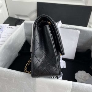 chanel flap classic bag grained shiny calfskin black a01112 gold seamless edge 005 luxibags.ru .jpg