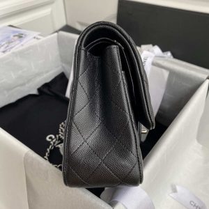 chanel flap classic bag grained shiny calfskin black a01112 silver seamless edge 005 luxibags.ru .jpg