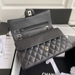 chanel flap classic bag grained shiny calfskin black a01112 silver seamless edge 007 luxibags.ru .jpg