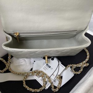 chanel mini flap lambskin bag with top handle as2431 light green gold 007 luxibags.ru .jpg