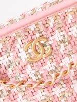 chanel small camera case lambskin viscose weaving gold tone metal pink white 002 luxibags.ru .jpg