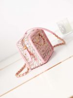 chanel small camera case lambskin viscose weaving gold tone metal pink white 003 luxibags.ru .jpg