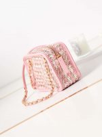 chanel small camera case lambskin viscose weaving gold tone metal pink white 004 luxibags.ru .jpg