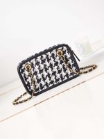 chanel small camera case lambskin viscose weaving gold tone metal white black 005 luxibags.ru .jpg