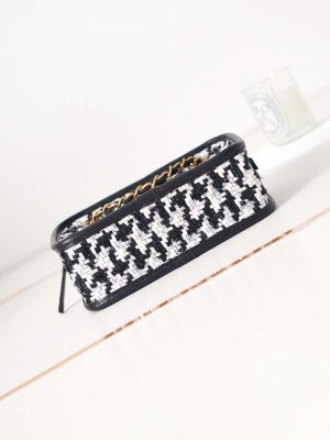chanel small camera case lambskin viscose weaving gold tone metal white black 007 luxibags.ru .jpg