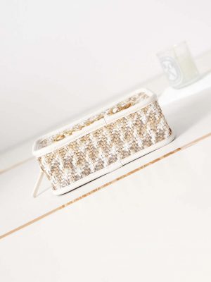 chanel small camera case lambskin viscose weaving gold tone metal white gold beige 005 luxibags.ru .jpg