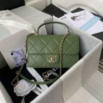 chanel small flap bag with top handle cc as2690 green 001 luxibags.ru .jpg