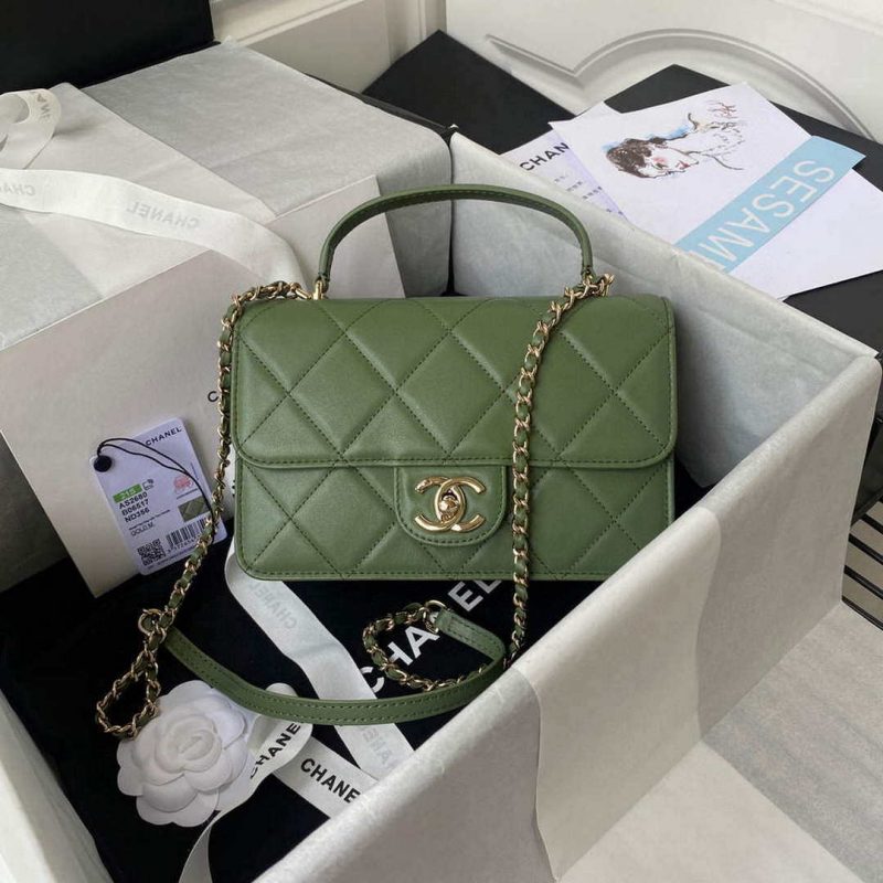 chanel small flap bag with top handle cc as2690 green 001 luxibags.ru .jpg