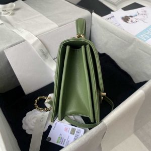 chanel small flap bag with top handle cc as2690 green 004 luxibags.ru .jpg