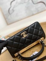 chanel small trendy cc flap bag with top handle lambskin bag a92236 black gold round 003 luxibags.ru .jpg