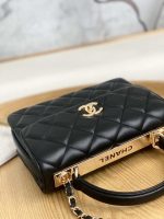 chanel small trendy cc flap bag with top handle lambskin bag a92236 black gold round 005 luxibags.ru .jpg