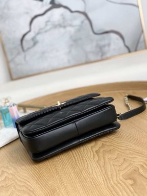 chanel small trendy cc flap bag with top handle lambskin bag a92236 black gold round 006 luxibags.ru .jpg