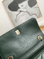 chanel small trendy cc flap bag with top handle lambskin bag a92236 dark green gold 006 luxibags.ru .jpg