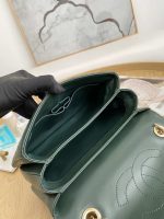 chanel small trendy cc flap bag with top handle lambskin bag a92236 dark green gold 008 luxibags.ru .jpg