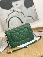 chanel small trendy cc flap bag with top handle lambskin bag a92236 green gold 002 luxibags.ru .jpg