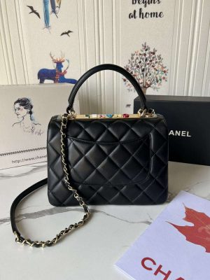 chanel trendy 24c flap bag with top handle lambskin bag a92236 red multicolor logo 002 luxibags.ru .jpg